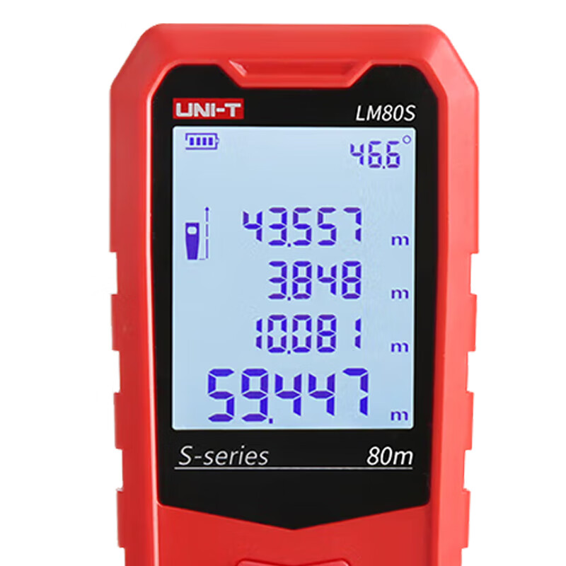 Uni-T LM80s infrared rangefinder handheld laser high-precision electronic ruler laser ruler measuring instrument room measuring instrument home