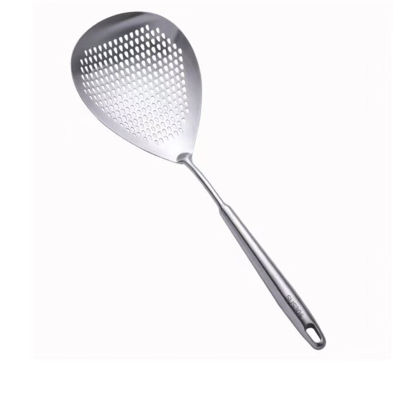 LZJV German stainless steel colander for noodles, draining and oil colander, household kitchen drain, thickened, widened and enlarged colander, food-grade 316 material, German-style all-steel handle, extra thick and durable for ten years