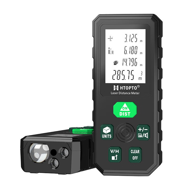 Haotu Green Light Outdoor Laser Distance Meter Three-in-one High-Precision Electronic Ruler Infrared Measuring Instrument Cross Line Level Indoor and Outdoor Universal 100 Meter Green Light Ranging + Green Light Cross Upgraded Version