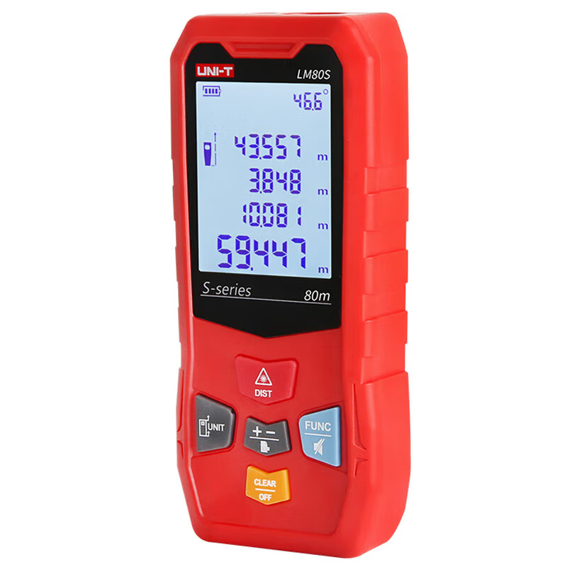 Uni-T LM80s infrared rangefinder handheld laser high-precision electronic ruler laser ruler measuring instrument room measuring instrument home
