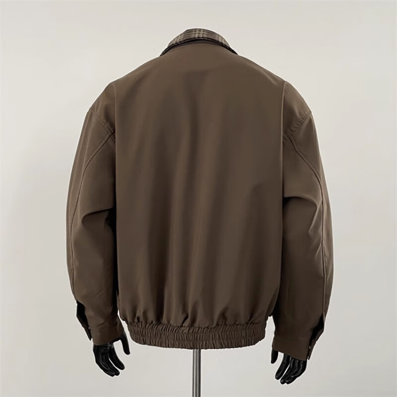 7 excellent products Maillard quilted jacket men's autumn and winter retro thickened fake two-piece jacket outdoor lapel warm cotton coat NJN-AA32 Brown L Recommended weight 110-125 pounds