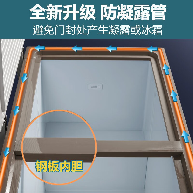 Meiling (MEILNG) - 40 degrees Cryogenic Horizontal Commercial Large Capacity Freezer Cryogenic Quick Freezing Single Temperature Refrigerated Freezer Quick Freezer Supermarket 1L 528 Liters - 40 Degree Cryogenic Quick Freezing - Electronic Control - Steel