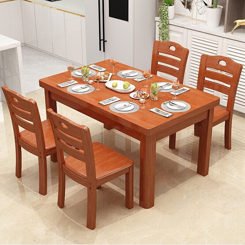 Youkaji dining table simple solid wood dining table and chair combination small apartment Western dining table HQ-610 1.2 meters single dining table