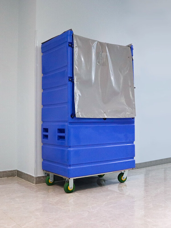 Yilan linen trolley thickened plastic trolley trolley rotational molding laundry hotel washing plant linen trolley linen trolley