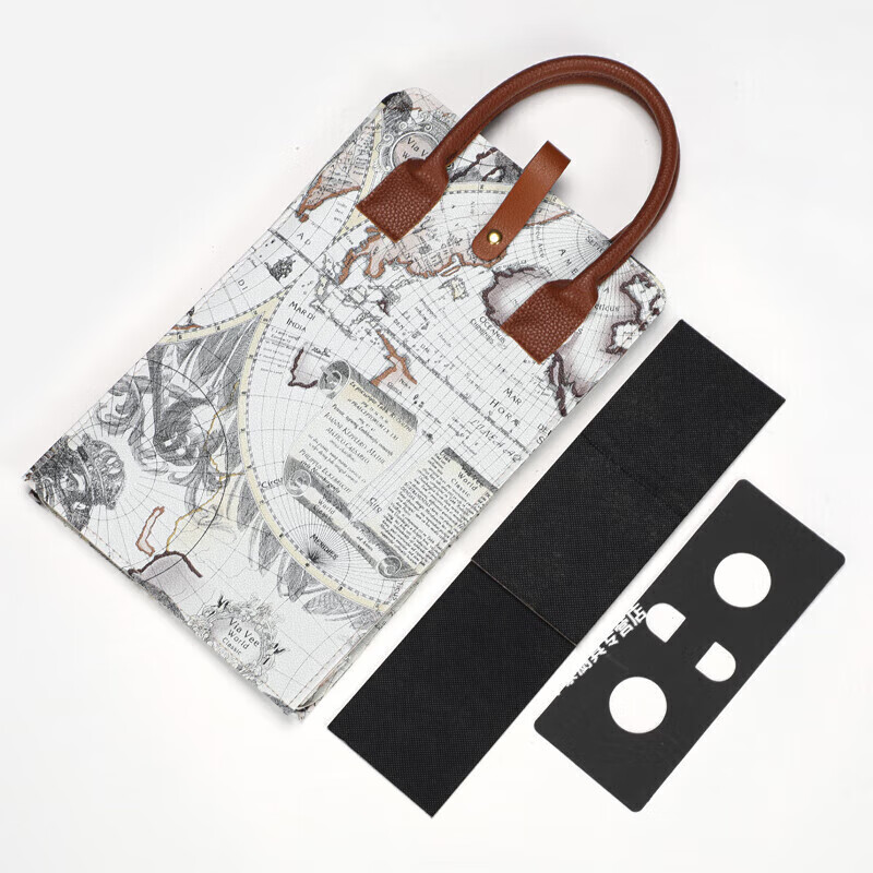 Huazi New Red Wine Packaging Gift Box Empty Box Handbag 2 Wine Double Pack Universal Leather Box Wine Set + Five-Pointed Star Color Double Tote Bag Hard Handle Wine Set +