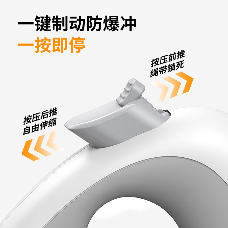 Petsuper pet automatic retractable dog leash pet dog leash dog leash large, medium and small dogs explosion-proof dog walking artifact white 5 meters long rope - L type dog weight within 120 pounds