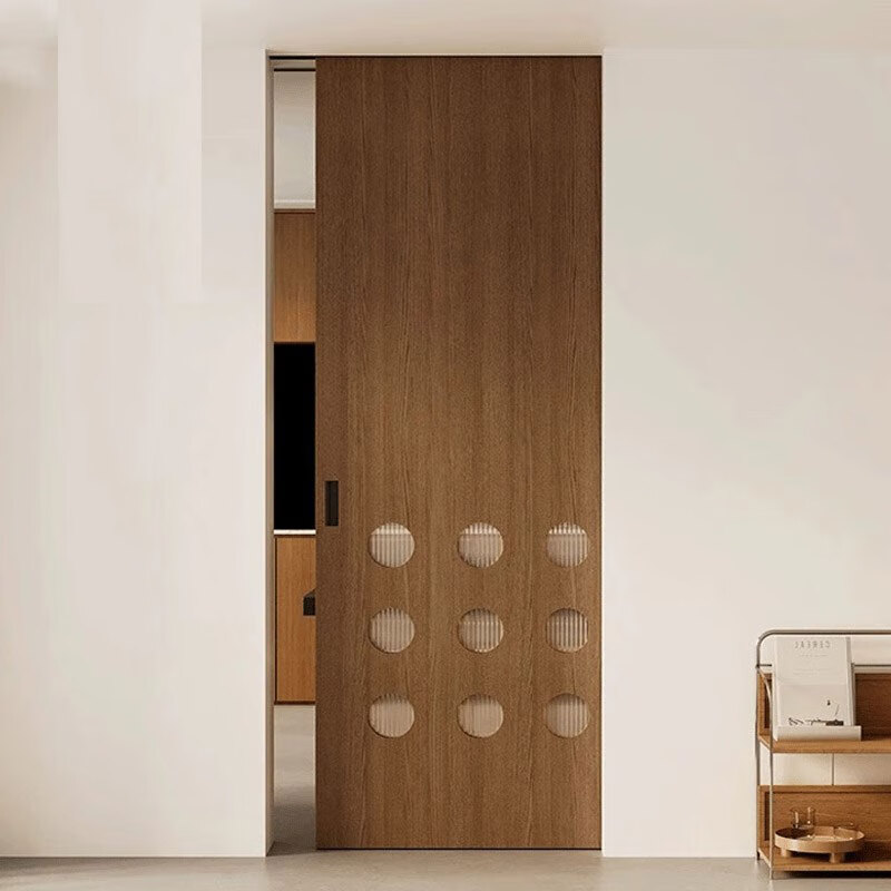 Ghost Door Sliding Door Folding Invisible Door Bedroom Door Pocket Door Sliding Door Solid Wood Partition Door Trackless Sliding Door Pocket Door Display First Square Meter/Sq.