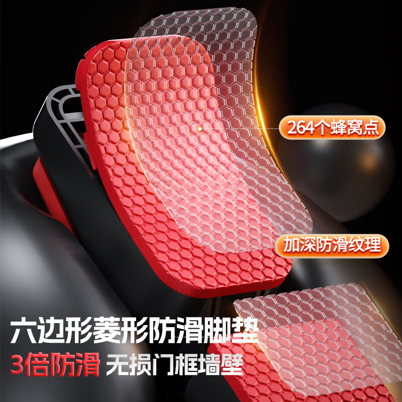 XTEP horizontal bar home indoor pull-up machine no punching boom fitness equipment physical training swing for adults and children, double feet, giant stable and non-slip + hanging ring 95-135cm, triangle stability/authenticity guarantee