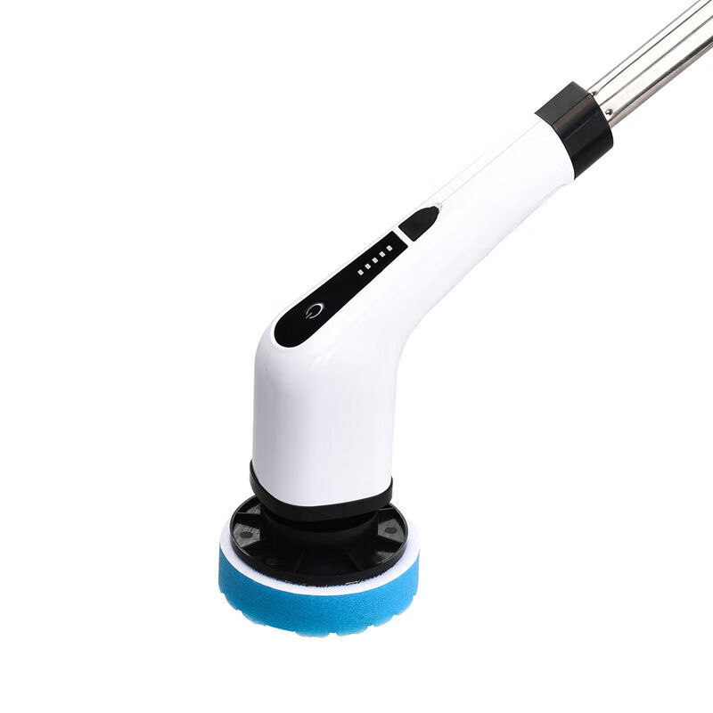 Electric Cleaning Brush Multifunctional Wireless Home Long Handle Retractable Bathroom Floor Brush Lazy Mop Long Cordless Electric Brush (Free 7 Brush Heads)