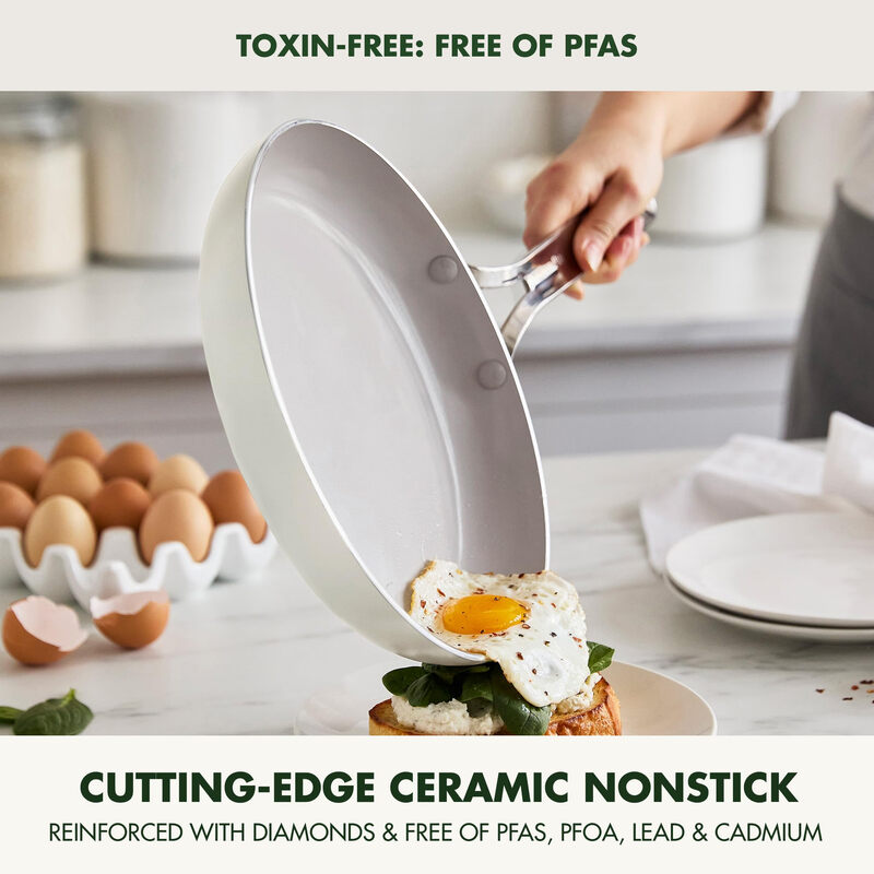 Greenpan Nova Healthy Ceramic Nonstick 10-Piece Cookware Pots and Pans Set Not Included