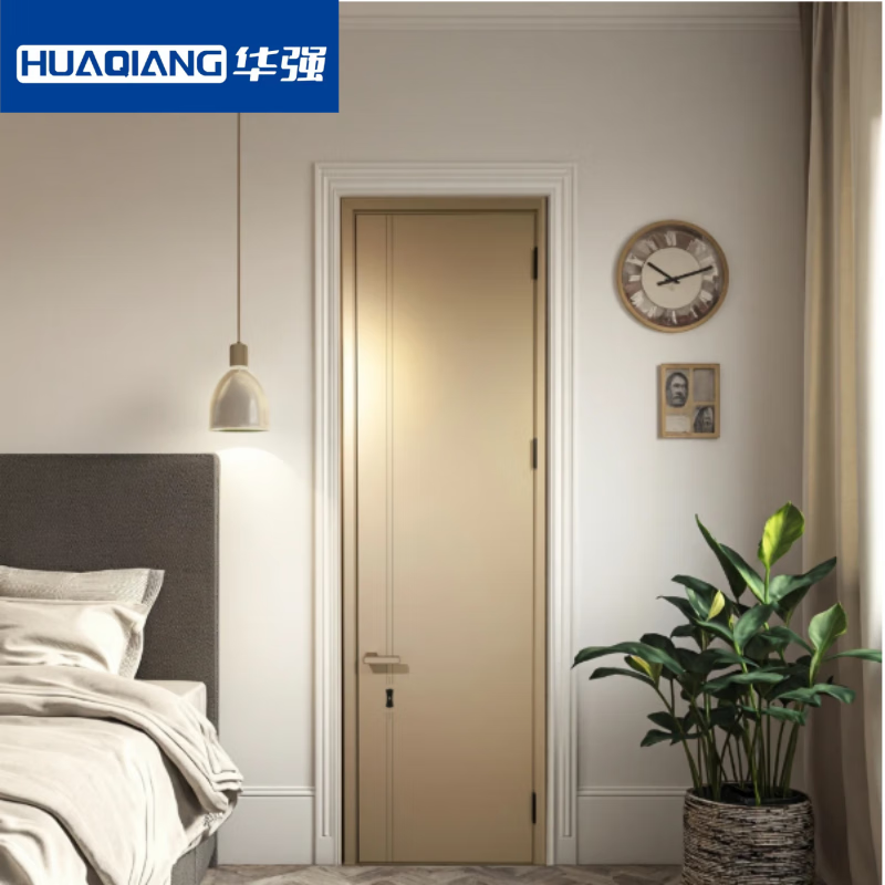 Solid wood composite paint door set door interior door bedroom door kitchen door Huaqiang white