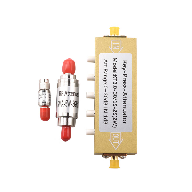 2W/5W coaxial fixed RF signal adjustable high power attenuator SMA type 10/30-90DB 0-6G 5W20DB3G