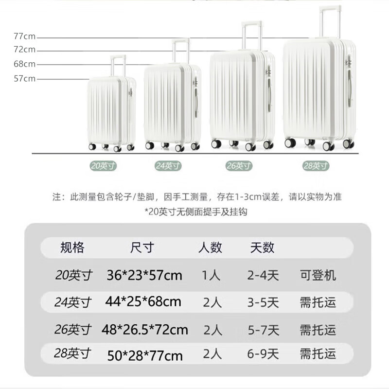Big mouth monkey (paul frank) suitcase women's trolley case men's lightweight universal wheel suitcase student business trip business zipper case large capacity leather case avocado green (thick and durable) 24 inches / suitable for short and medium distances