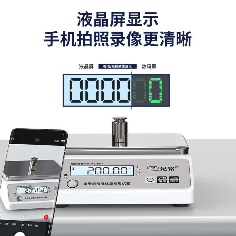JM JIMING electronic balance 0.01g high-precision platform scale gold gram weighing traditional Chinese medicine balance scale weighing scale A8 LCD electronic scale 2025 new upgrade disc range 600g accuracy 0.01g disc-gold/textile/0.01g