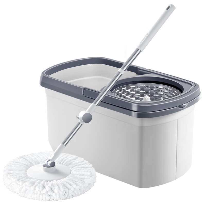 David spin mop 36cm pole telescopic 99-127cm 2 heads thickened mop D10 dual drive no hand wash