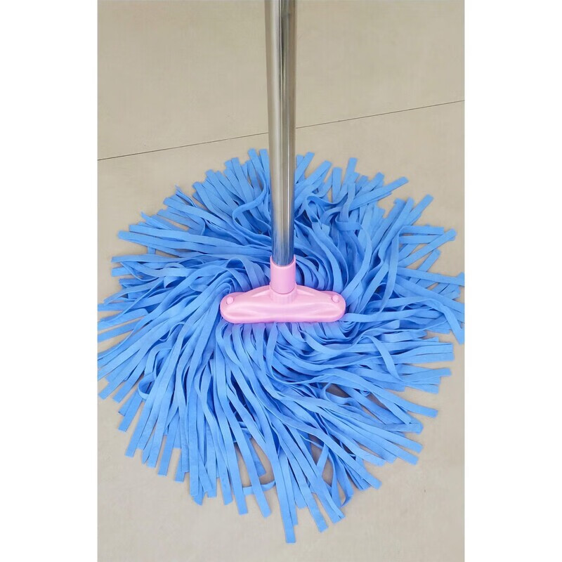 Deerskin mop without traces household wide head flat head 16cm absorbent complete set of self-twisting water traditional cloth mop one pole one end wide color random