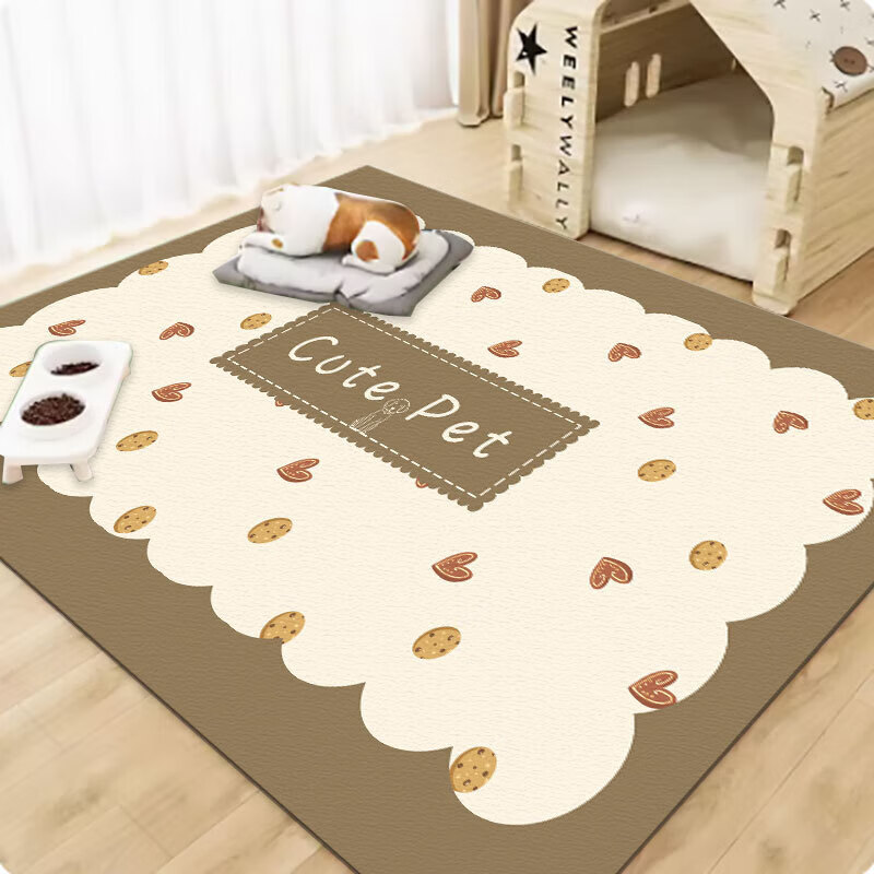 Jingeyu pet carpet living room carpet pvc waterproof and urine-proof pet dog and cat litter fence meal no-wash anti-slip mat cookie biscuit dog 60*120cm