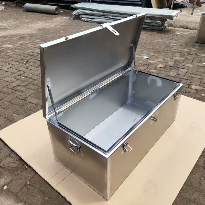 An Junsheng stainless steel tool box thickened storage box car storage trunk large dustproof and waterproof square storage box length 70x width 30x height 30 thick