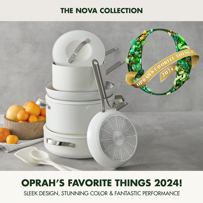 Greenpan Nova Healthy Ceramic Nonstick 10-Piece Cookware Pots and Pans Set Not Included