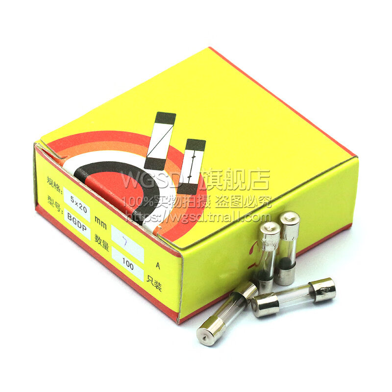 Dafuri fuse tube 5x20 glass fuse tube fuse 250V 1A 2A 3A 5A 10A20A15A 30 5*20 fuse 10A-10 pieces/box