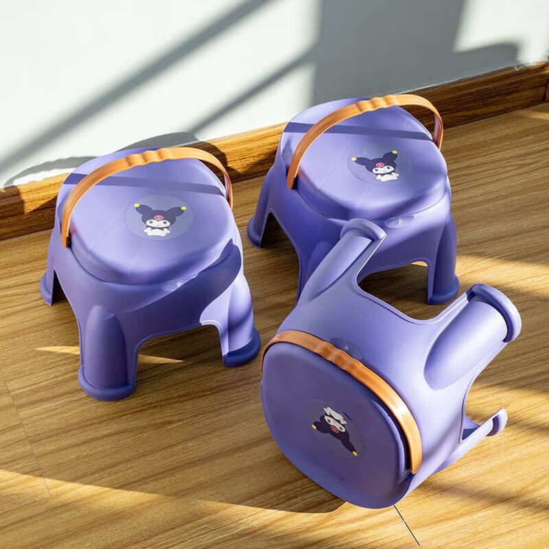 Internet celebrity popular Coolomi household cartoon children's stool thickened non-slip stackable portable stool Coolomi thickened children's stool (stickers are random) Take a photo and send one (get one)