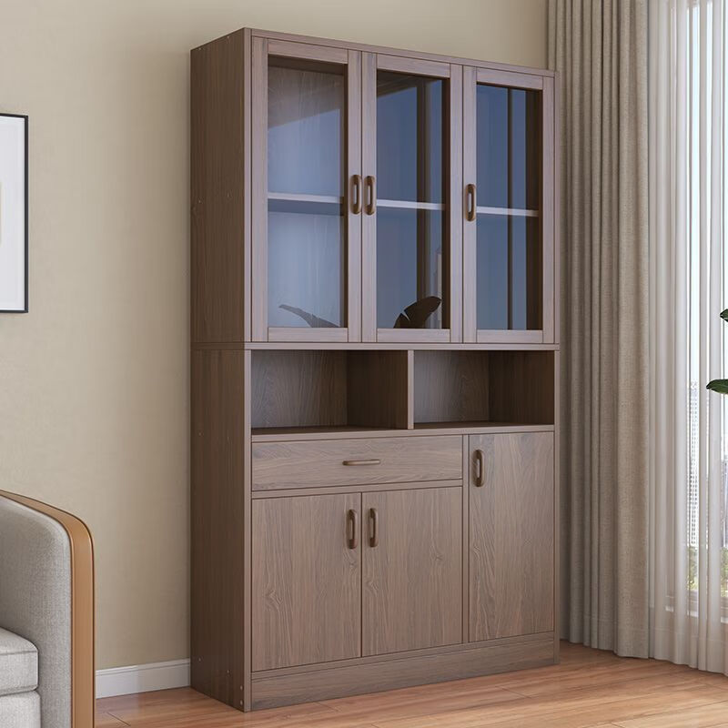 Yuelaiju File Cabinet Office Storage Cabinet Information Cabinet Locker Employee File Cabinet Storage Bookcase Office Cabinet Picture 2 Pastoral Oak Color丨Two Doors 60*24*180 Damaged Reissue