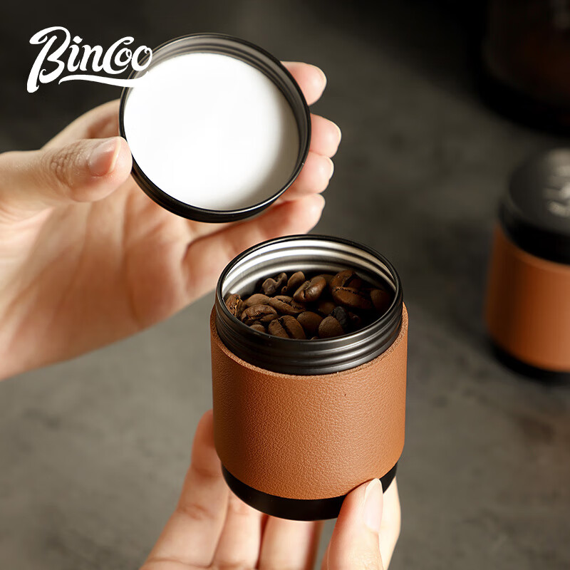 Bincoo coffee powder sealed jar mini portable coffee bean storage jar small storage storage jar tea jar