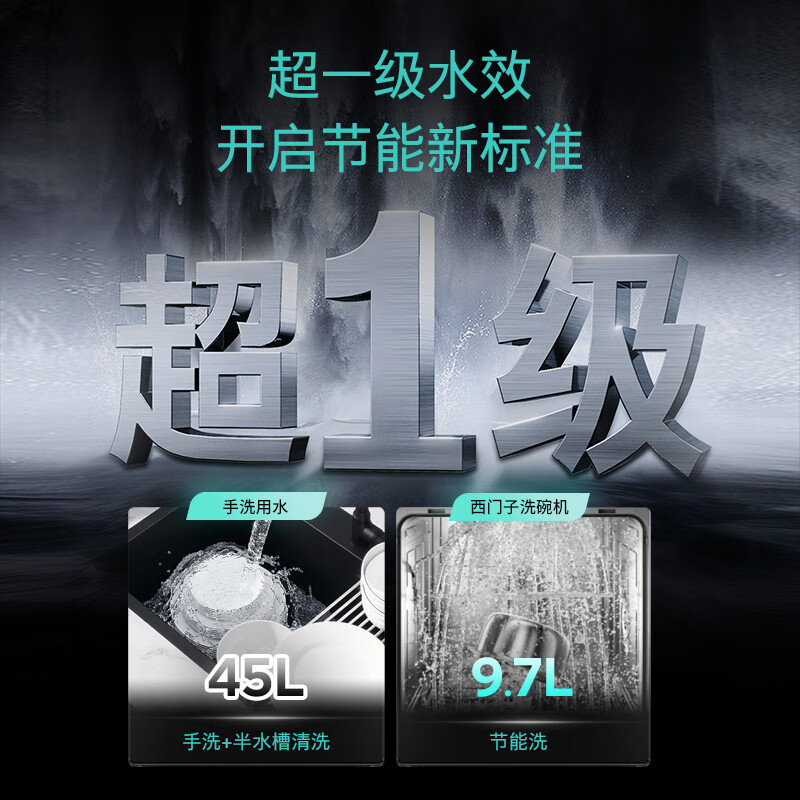 SIEMENS Smart Clean Rubik's Cube Standalone Dishwasher 15+2 Sets Large Capacity Single Embedded Dual-Purpose Intelligent Open Door Drying 96h Antibacterial Storage Five-Star Disinfection SJ23EB24KC