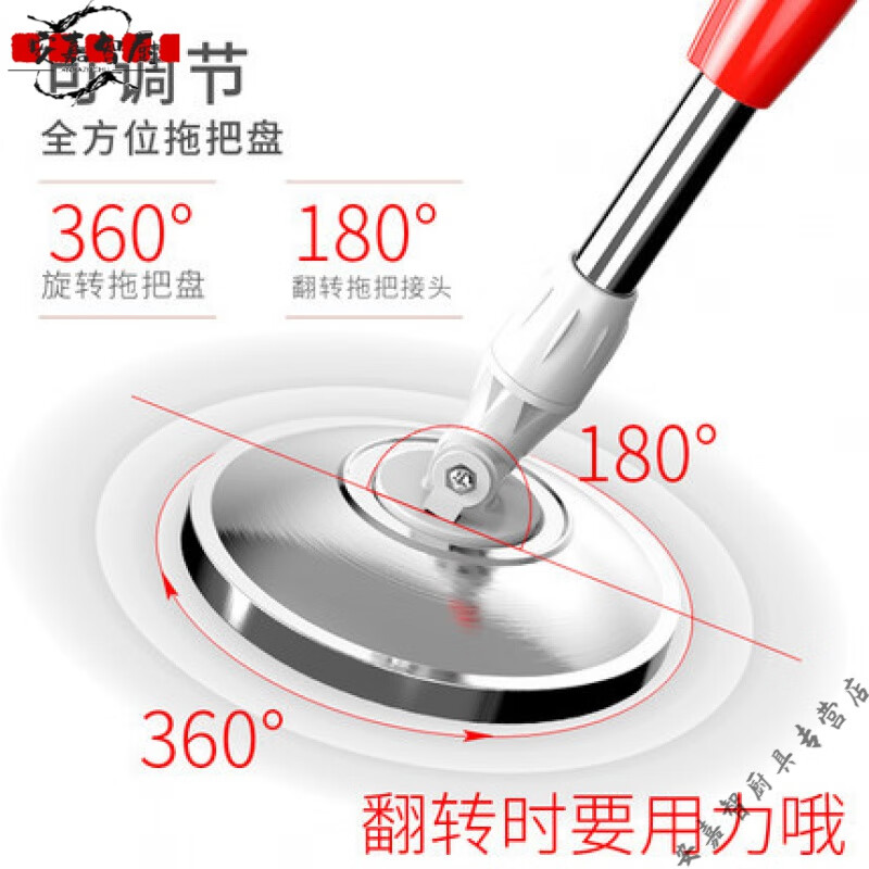 Japan imported high-quality mop for home use, one-mop, hand-wash-free 2025 with bucket David Rotary Lazy Mop God Khaki (enhanced and thickened version) collection = 3 pieces x metal basket x reinforced rod + stainless steel plate