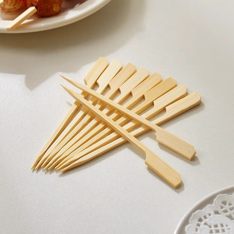 Baicaoyuan candied haws bamboo skewers disposable Oden cooking skewers barbecue bamboo skewers 20cm thick with handle bone and meat connected 100 pieces