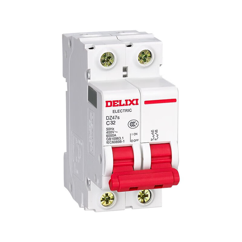 Delixi electrical air switch 2p household single-phase main switch circuit breaker air switch 63A