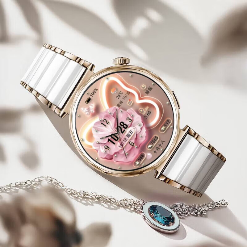 Huawei Chinese Valentine's Day Gift Huawei Watch WATCH GT5 2025 New Huawei New Sports Smart Watch Store Bluetooth Phone Adult Watch Women's Ceramic White Huawei GT5 41mm Ice Crystal Blue + Ceramic White Silver + Full Diamond Ceramic Original Authentic