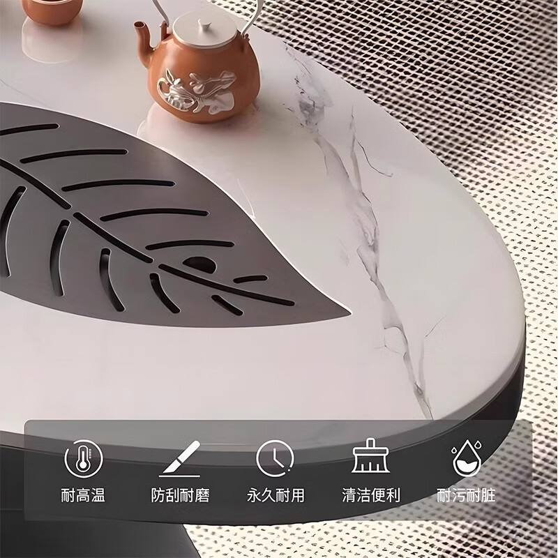Hallodon balcony tea table tea table kettle integrated table slate tea table movable light luxury tea table tea table and chair combination multi-functional slate small tea table single table