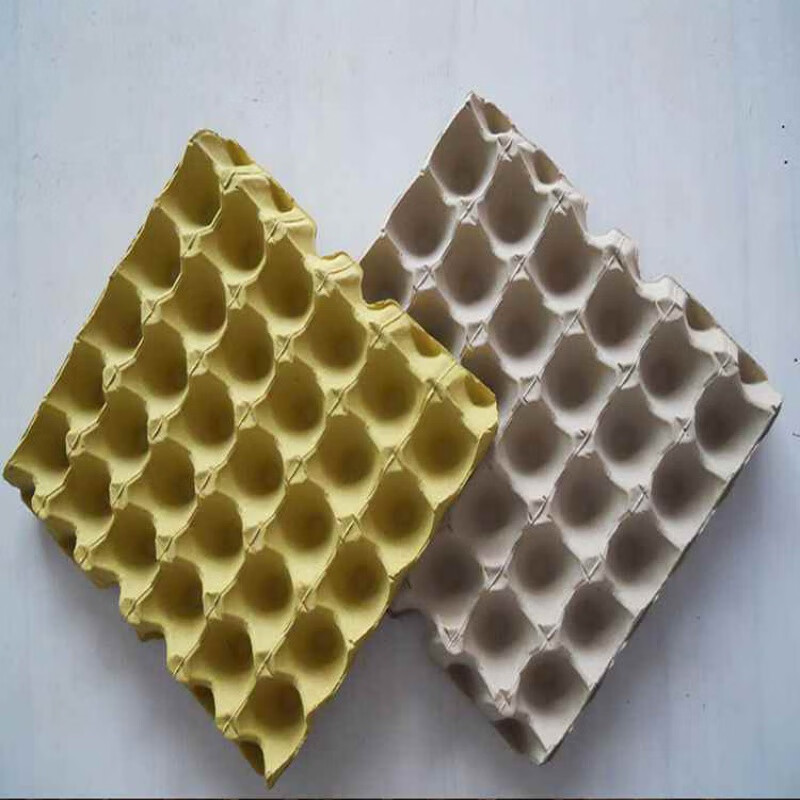 Baichao 30 pieces pure egg tray packaging box paper tray transport egg tray duck egg tray new pulp premium cauliflower yellow waterproof 5 pieces