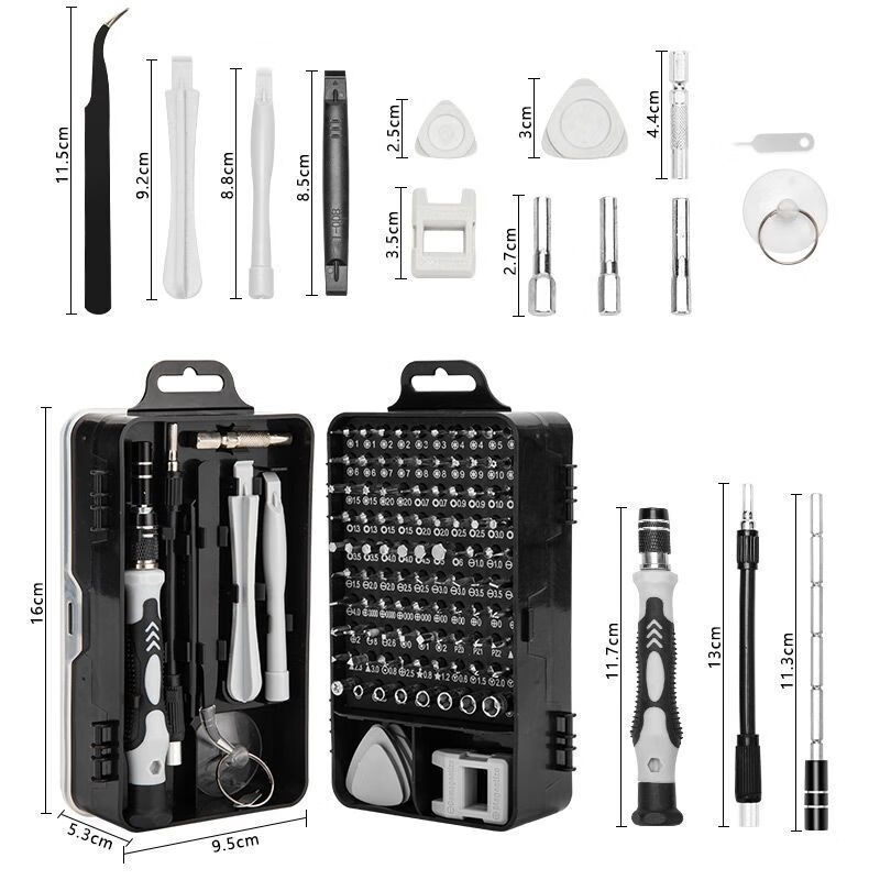 Yanran screwdriver set mobile phone and computer professional precision repair and disassembly tool 115 in 1 screwdriver set