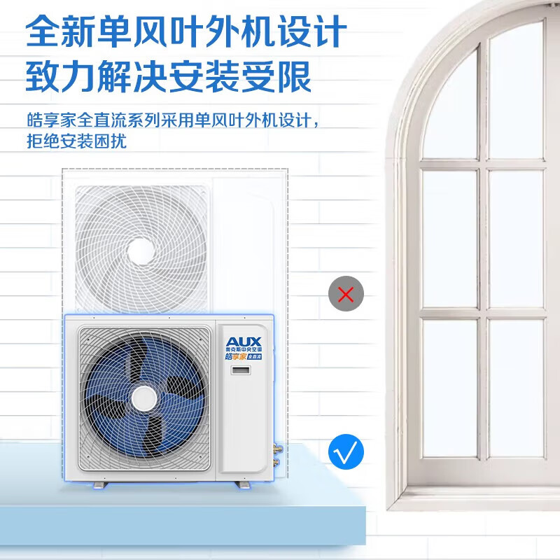 AUX central air-conditioning duct unit 4P5P6 HP one to four/three one to five one to six multi-online frequency conversion first level energy efficiency embedded home appliance subsidy 4 HP first level energy efficiency 100W (G1) one to three