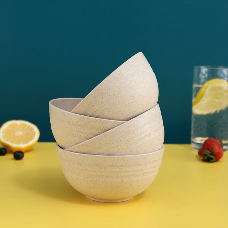 Jieyi bowls, cutlery, bowls and chopsticks set combination, three-piece set for one person, bowl, personal use, single plate, chopsticks, anti-fall, large bowl + small bowl + spoon + chopsticks + plate