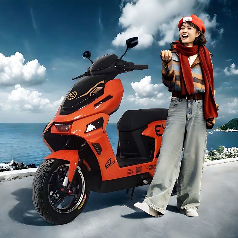 AE4F3 electric vehicle 72V high-performance scooter electric motorcycle high-power high-speed electric motorcycle for hill climbing and commuting. Standard configuration 75-yard starry sky gray 2000W Transit 72/120 portable lithium battery 600 miles
