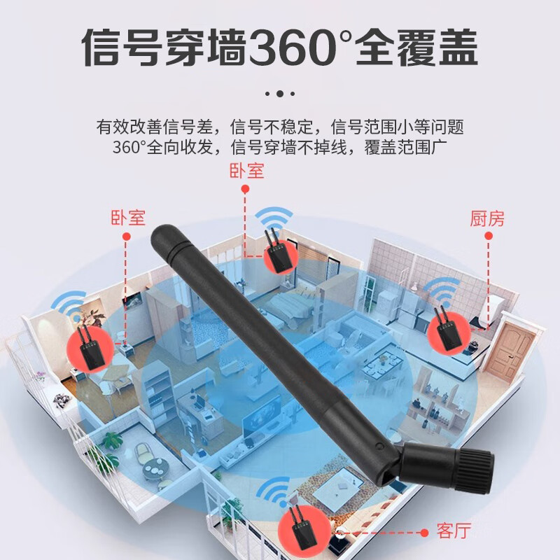 Qantop dual-band glue stick antenna wifi router network card external antenna dual-band elbow small pepper inner hole QT-XL026