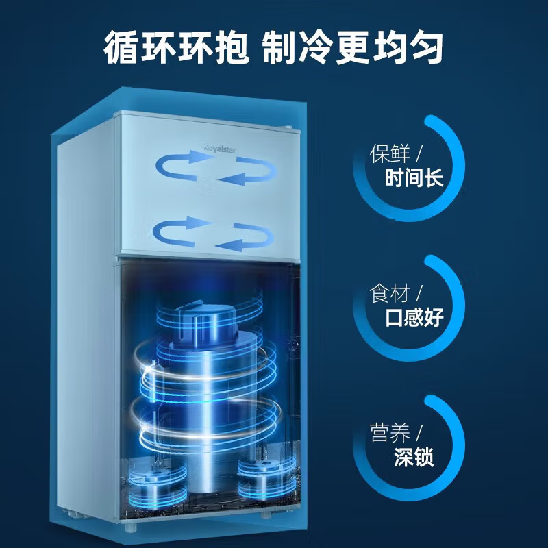 Royalstar refrigerator small household first-class power-saving rental dormitory fresh freezing mini dormitory refrigerator silent low-noise refrigeration energy-saving rental dormitory two doors three doors air-cooled frost-free first-class power saving | 48 liters white direct cooling height 68cm