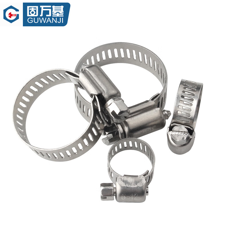 GUWANJI hose clamp 304 stainless steel clamp quick-installation pipe buckle clamp water pipe clamp fixed ring pipe clamp M40-63 (2 inches) 10 pcs