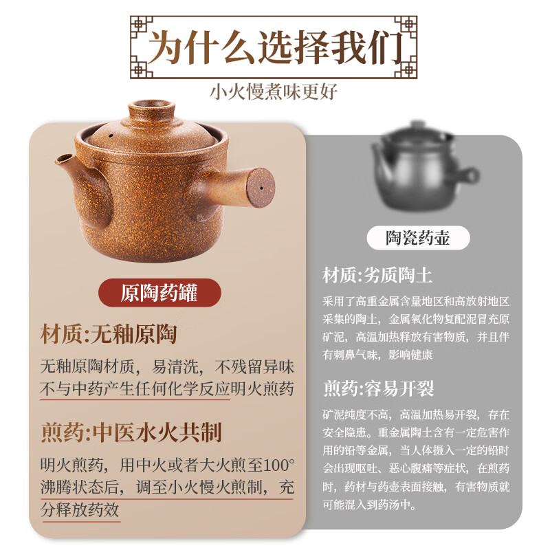 Deming (deming) old-fashioned traditional Chinese medicine casserole, unglazed traditional Chinese medicine pot, special pot for household medicine pot, special pot for boiling medicine, anti-scratch colored pottery pot, suitable for 720 grams of medicine, 5.3L