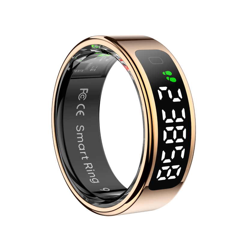 Vegeta 2025 new smart ring multifunctional heart rate blood oxygen sleep health monitoring multi-sport mode recording step counting running smart ring rose gold heart rate blood oxygen/remote photography, etc. 13# inner diameter 22.4mm circumference 70.4mm