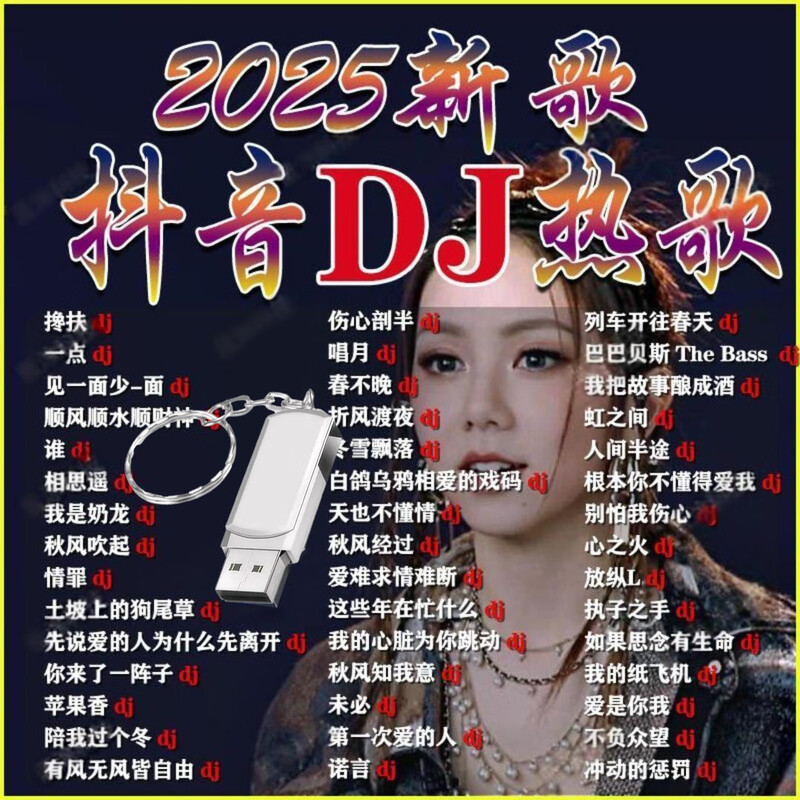 2026 Douyin popular DJ dance music car excellent U disk high quality lossless sound quality MV audio MP3/MP4 256M 100 songs U disk (trial version)