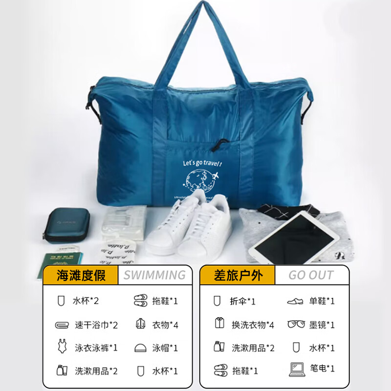 Banzheni travel bag for men and women, large-capacity foldable trolley suitcase storage, maternity bag, fitness portable cross-body bag