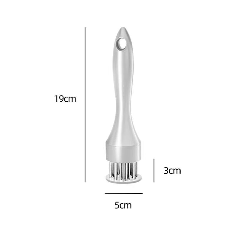 An Junsheng Stainless Steel Meat Loose Needle, Meat Tenderizer Meat Hammer, Steak Barbeque Button Meat Punch, Kitchen Household Tools for More Taste, Haoyuebai 1 Pack, Home Comfort Style, New Generation, 21 Needles, More Meat