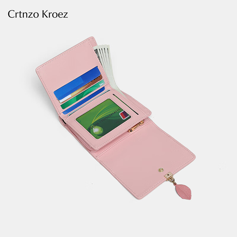 CRTNZO KROEZ Light Luxury Wallet Women's Short 2026 New Coin Purse Women's Card Holder New Year's Valentine's Day Birthday Gift Practical Pink - Light Luxury Gift Practical Birthday Gift for Girlfriends Wife Girls Girlfriends