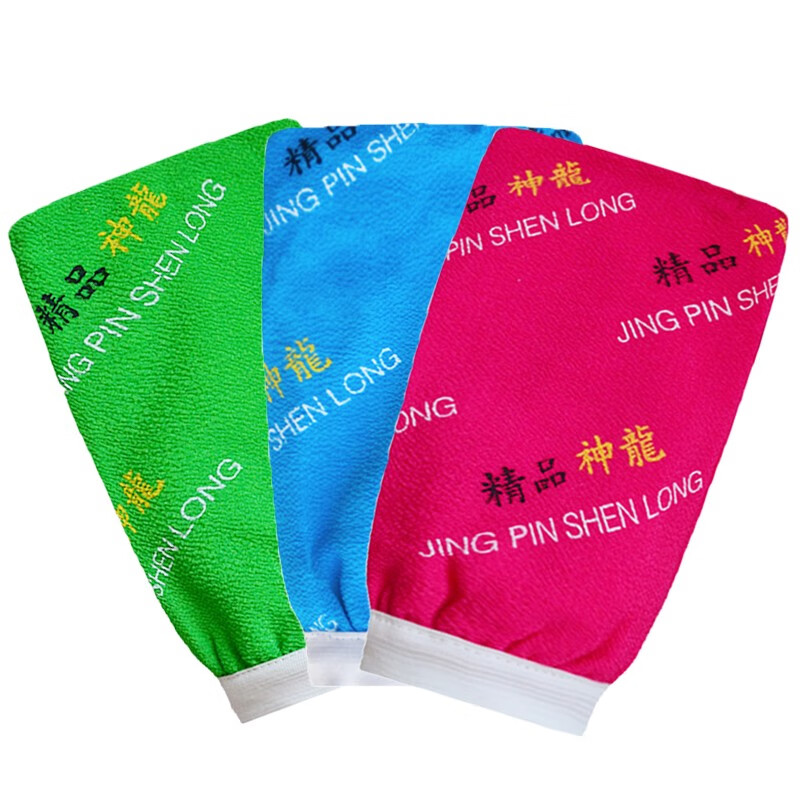 JPHZNB Shenlong Shenlong Bath Towel Thick and Fine Sand Rubbing Mud for Men and Women Household Powerful Thickened Double-layer Bath Towel Bathing Towel Clean Style - Thickened Medium Thick 4 Strips Randomly Colored