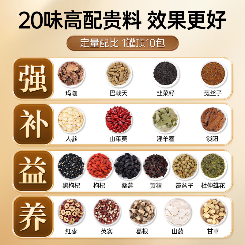 Jingshuo kidney-tonifying and yang-tonifying health-preserving tea, wolfberry mulberry, kidney-tonifying tea, black wolfberry and red dates, men's yang-tonifying and health-preserving eight-treasure tea health care 1 box 450g 30 cans