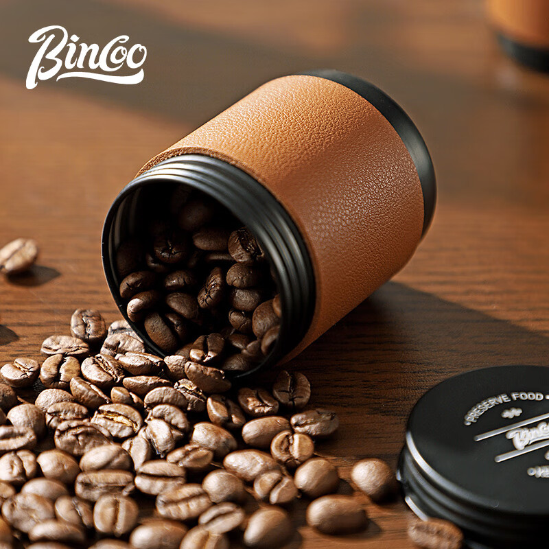 Bincoo coffee powder sealed jar mini portable coffee bean storage jar small storage storage jar tea jar
